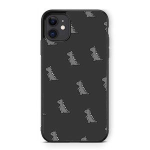 Cute Dinosaur Pattern Gray iPhone Case